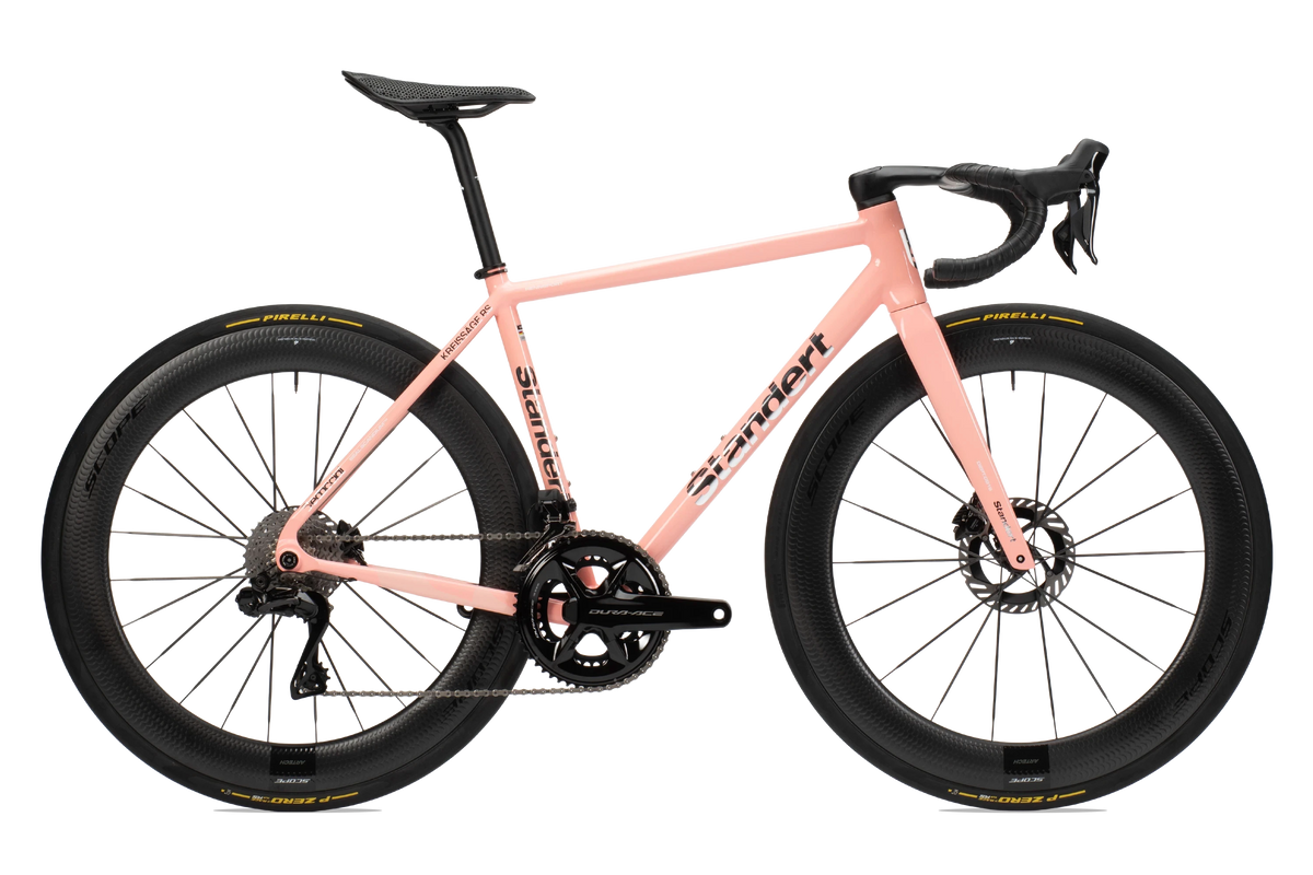 Standert Bikes Kreissäge RS aluminium aero race bike pink white shimano dura ace