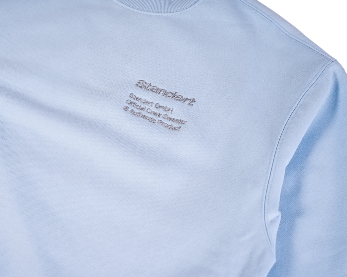 Standert Crewneck Sweater | Light Blue | Crew Logo