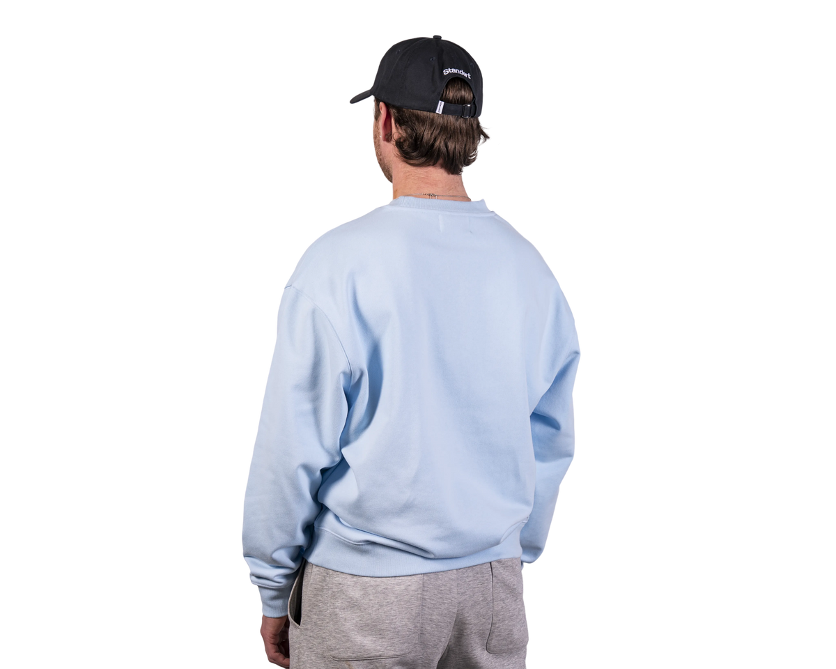 Standert Crewneck Sweater | Light Blue | Crew Logo