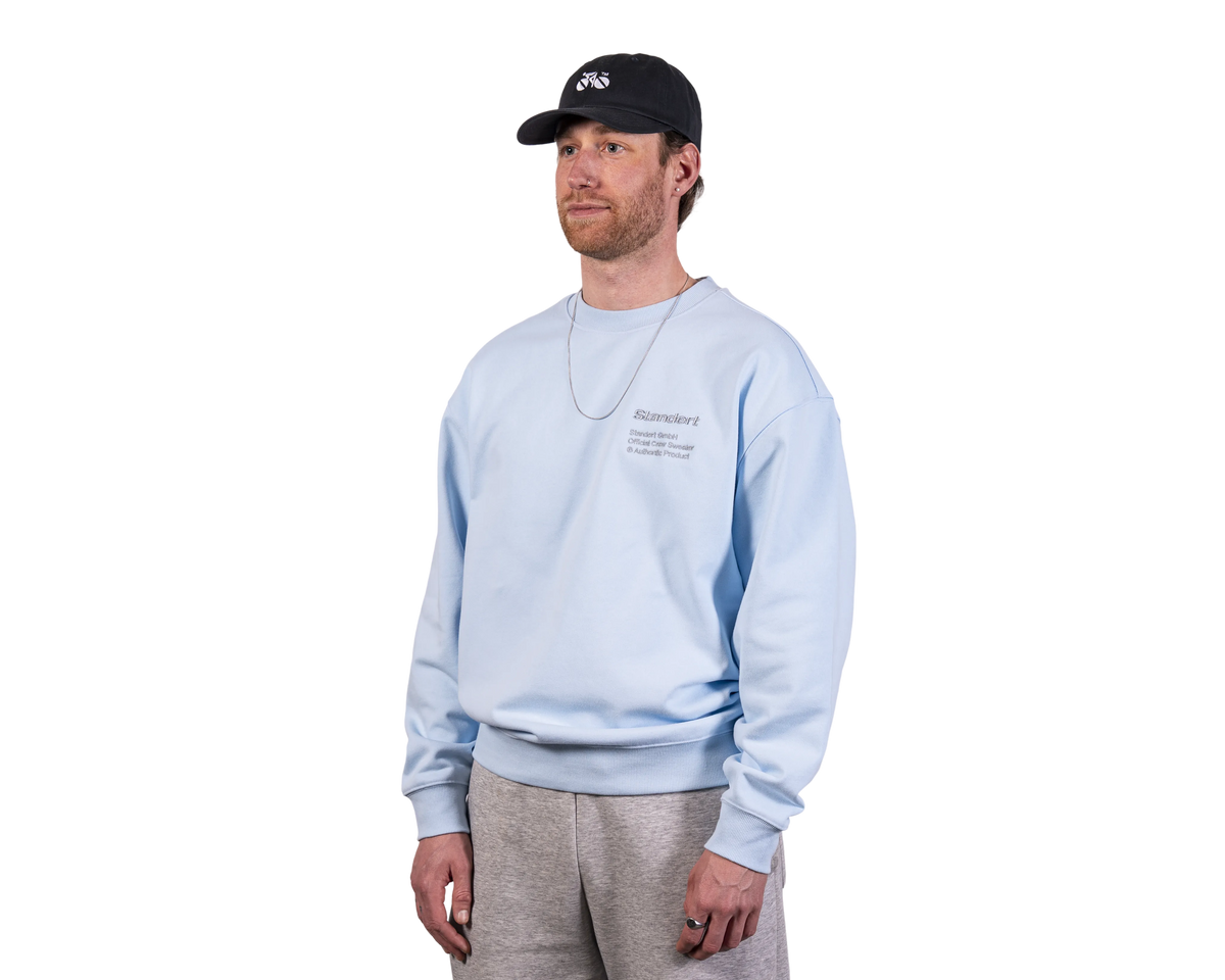 Standert Crewneck Sweater | Light Blue | Crew Logo